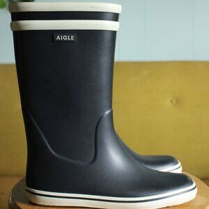 Aigle Double Band Signature Boot Black Sz 36